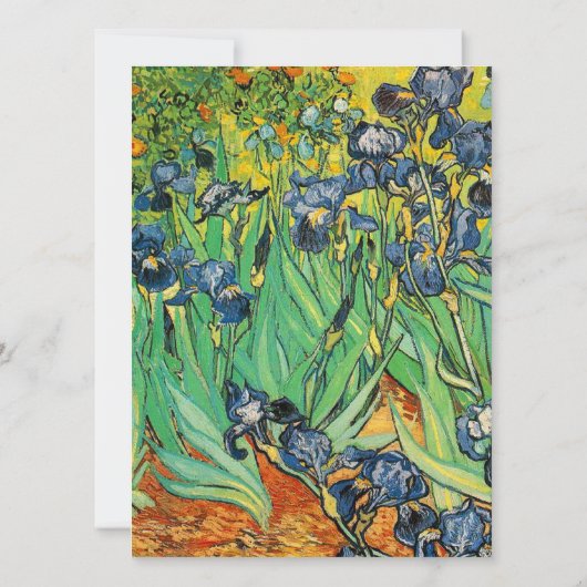 bruiloft, Van Gogh, Irises Kaart (Achterkant)