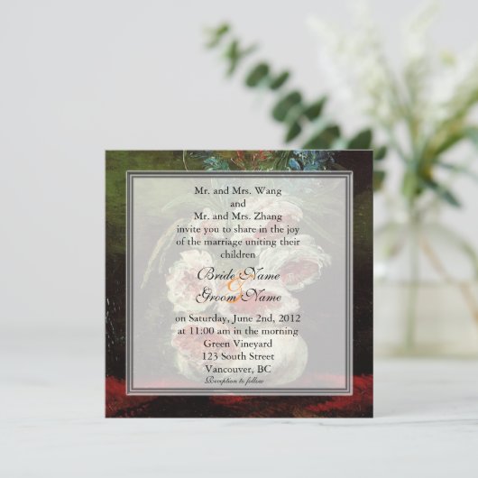  bruiloft, Van Gogh Kaart (Staand voorkant)