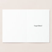 bruiloft van lesbische blanke en goudbruiden folie kaarten (Binnen)