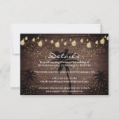 bruiloft van Palm Boho Rustic RSVP Kaartje (Voorkant)