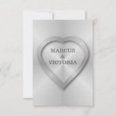 bruiloft van roestvrij staal, geborsteld kaart (Voorkant)