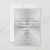 bruiloft van roestvrij staal, geborsteld kaart (Achterkant)