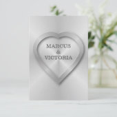 bruiloft van roestvrij staal, geborsteld kaart (Staand voorkant)