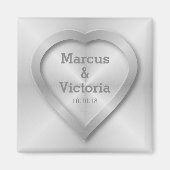 bruiloft van roestvrij staal, geborsteld magneet (Voorkant)