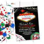 Bruiloft Vegas Casino uitnodiging<br><div class="desc">Bruiloft Las Vegas Casino Marquee String Lights Poker Gokken Uitnodiging</div>