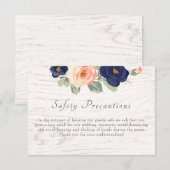 Bruiloft Veiligheid Voorzorgsmaatregelen Rustieke  RSVP Kaartje (Voorkant / Achterkant)