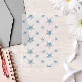 Bruiloft Vellum Uitnodigingen Overlay Zeester