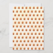 Bruiloft verbrande oranje herfst bloemblaadjes bij kaart (Achterkant)