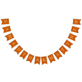 Bruiloft verbrande Sinaasappel eenvoudige bruid &  Vlaggetjes