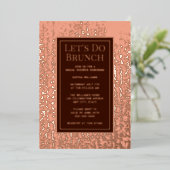 Bruiloft Verjaardag Baby Uitnodiging Brunch Chique (Staand Voorkant)