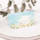 Bruiloft Verjaardag Bruids Strand Kust Bestemming Plaatskaartje