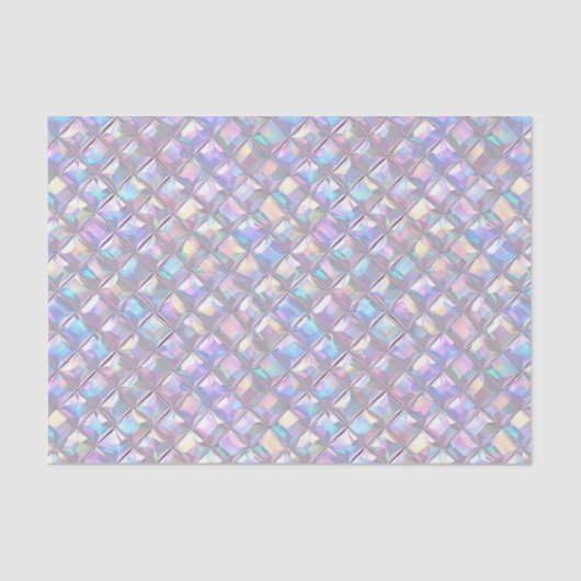 Bruiloft Verjaardag Decoupage Iridescent Geometric Tissuepapier (Voorkant)