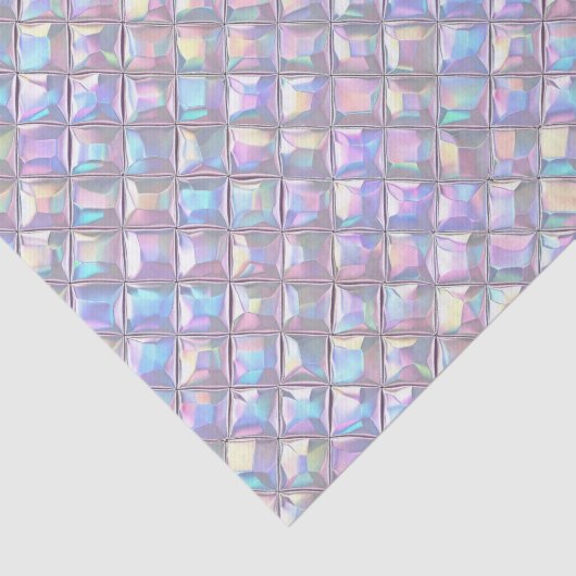 Bruiloft Verjaardag Decoupage Iridescent Geometric Tissuepapier (Detail)