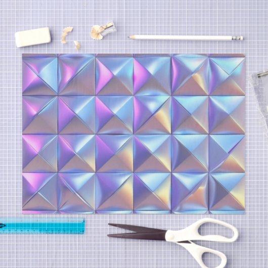 Bruiloft Verjaardag Decoupage Iridescent Geometric Tissuepapier (Craft)