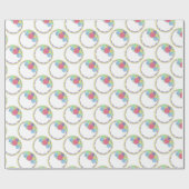 Bruiloft Verjaardagstaart Bloemen Pastel Icing Roo Cadeaupapier (Vlak)