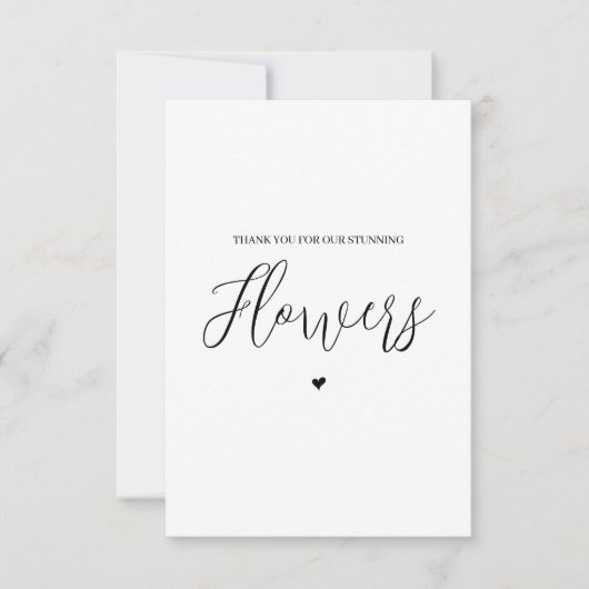Bruiloft Verkoper Dank u kaart- Bloemist Bedankkaart (Voorkant)