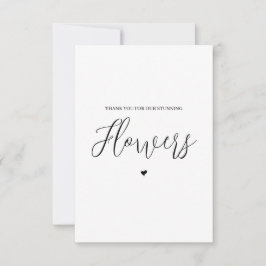 Bruiloft Verkoper Dank u kaart- Bloemist Bedankkaart