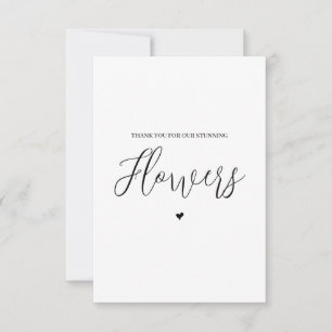Bruiloft Verkoper Dank u kaart- Bloemist Bedankkaart