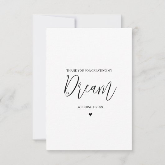 Bruiloft verkoper dank u kaart- naaister bedankkaart (Voorkant)
