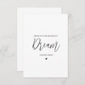 Bruiloft verkoper dank u kaart- naaister bedankkaart (Voorkant / Achterkant)