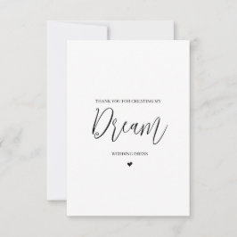 Bruiloft verkoper dank u kaart- naaister bedankkaart