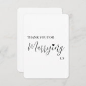 Bruiloft Verkoper Dank u Kaart - Officiant (Voorkant / Achterkant)