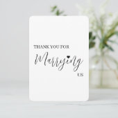 Bruiloft Verkoper Dank u Kaart - Officiant (Staand voorkant)