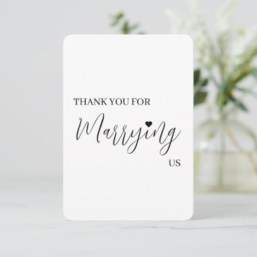 Bruiloft Verkoper Dank u Kaart - Officiant (Staand voorkant)