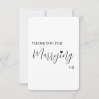 Bruiloft Verkoper Dank u Kaart - Officiant