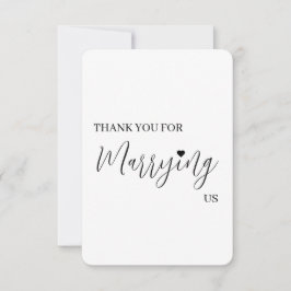 Bruiloft Verkoper Dank u Kaart - Officiant