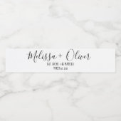 BRUILOFT, VERLOVING, DECOR, PARTIJGUNST WATERFLES ETIKET (Enkel label)