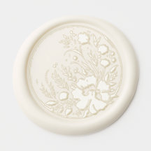 Bruiloft Verloving Floral Spray Wax Seal Stickers