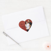 Bruiloft Verloving Foto Stickers Hart Vorm (Envelop)