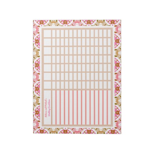 Bruiloft Verloving Organizer Tracker Planner Notit Notitieblok (Linkerzijde)
