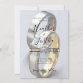 Bruiloft Verloving Ringen Invitation Kaart (Voorkant)