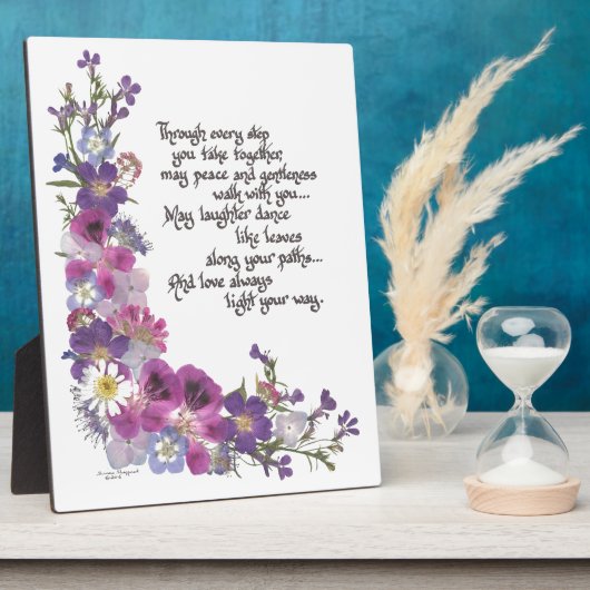 bruiloft, verloving, verjaardagsgeschenken fotoplaat (Zijkant)