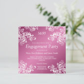 Bruiloft Verloving wervelingen 2 roze Kaart (Staand voorkant)