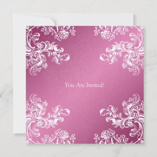 Bruiloft Verloving wervelingen 2 roze Kaart (Achterkant)