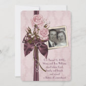 bruiloft vernieuwd roos en damp met foto kaart (Voorkant)