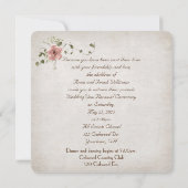 bruiloft vernieuwend lint hart met ringen kaart (Achterkant)