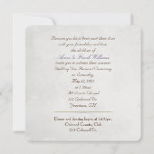 bruiloft vernieuwend paars linthart met ringen kaart (Achterkant)