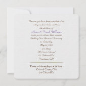 bruiloft vernieuwend paars linthart met ringen kaart (Achterkant)