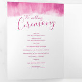 Bruiloft vernieuwing ceremonie moderne abstracte k drieluik programma (Binnenzijde eerst)