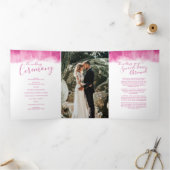 Bruiloft vernieuwing ceremonie moderne abstracte k drieluik programma (Binnen)