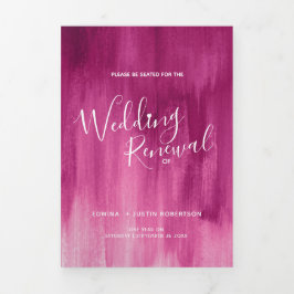 Bruiloft vernieuwing ceremonie moderne abstracte k drieluik programma