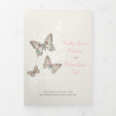 Bruiloft vernieuwing programma bruine roze vlinder (Cover)