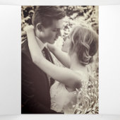 Bruiloft vernieuwing programma bruine roze vlinder (Binnenkant midden)