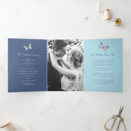 Bruiloft vernieuwing programma tinten van blauwe v