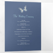 Bruiloft vernieuwing programma tinten van blauwe v (Binnenzijde eerst)