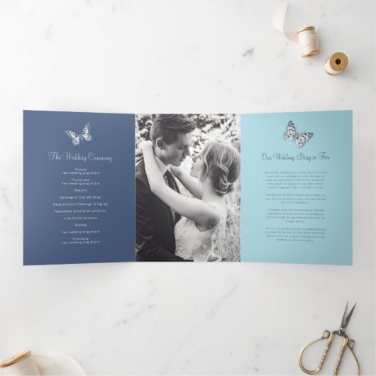 Bruiloft vernieuwing programma tinten van blauwe v (Binnen)